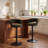 Modern Woven Green Fabric Tufted Back Swivel Bar Stools With Adjustable Height Black Metal Base And Footrest Stylish Stools For Kitchen Counter Breakfast Bar Or Home Bar, Set Of 2-2020868910-2024881640