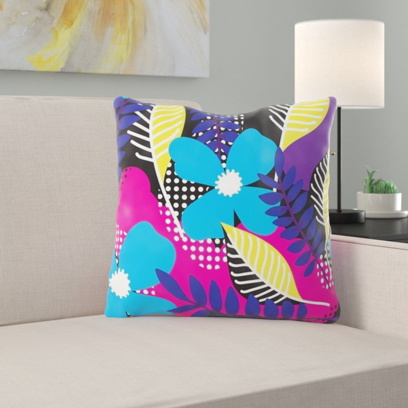 Coussin design, Bleu / Mauve, Intérieur