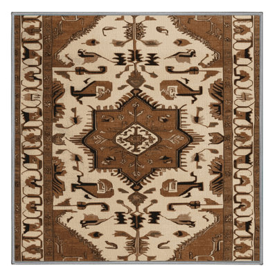 Machine Washable Persian Brown Area Rug