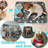 4 Pcs Waterproof Dog Puppy Pee Pads Soft Cat Blankets Dog Sleep Mat Absorbent Pet Blanket Paw Pattern Whelping Warm Fleece Puppy Potty Training Pads Reusable