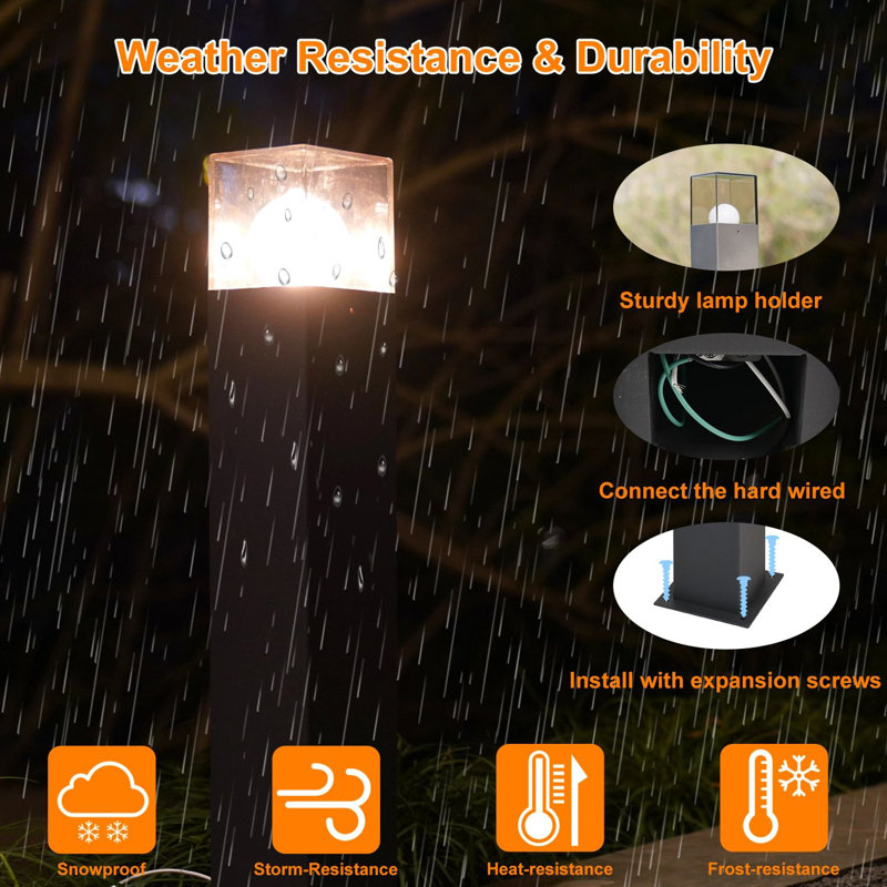 Dark Grey Integrated LED Pathway Light