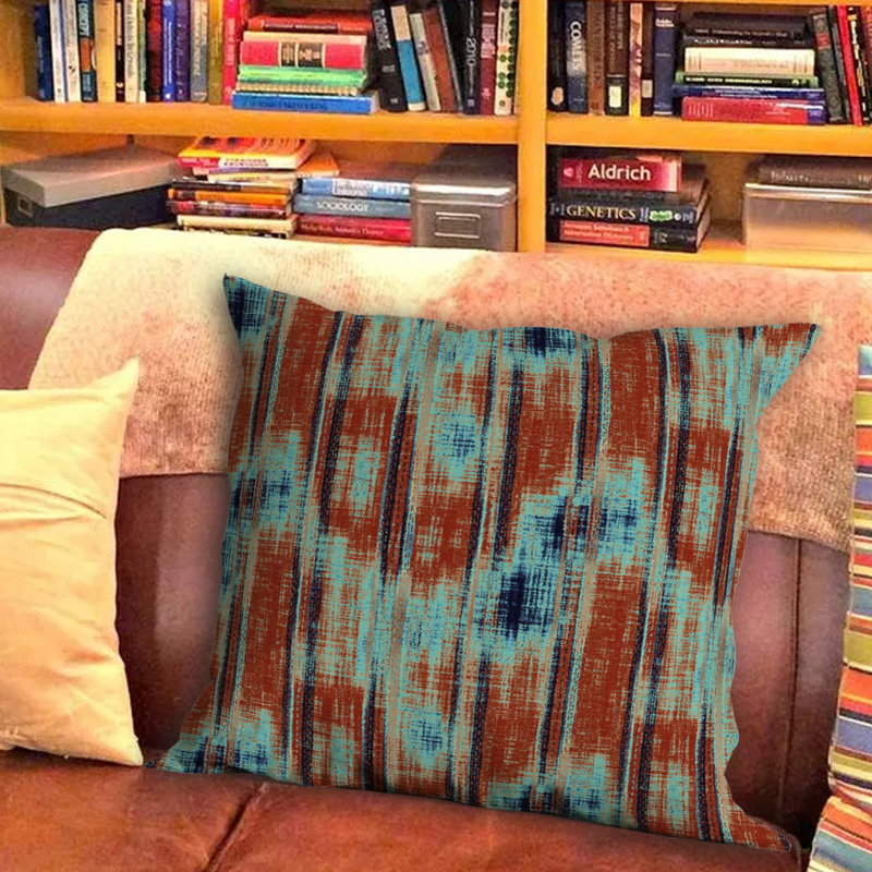 Abstract Outdoor Reversible Throw Pillow, 16" x 16"