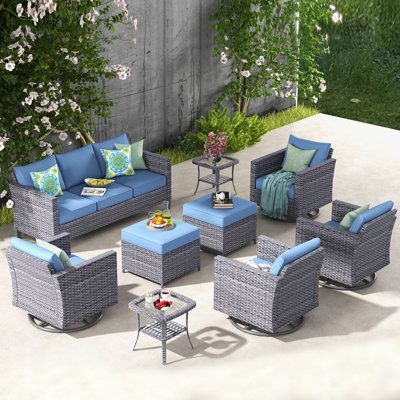 9 Piece Sofa Seating Group with Cushions by Red Barrel Studio
