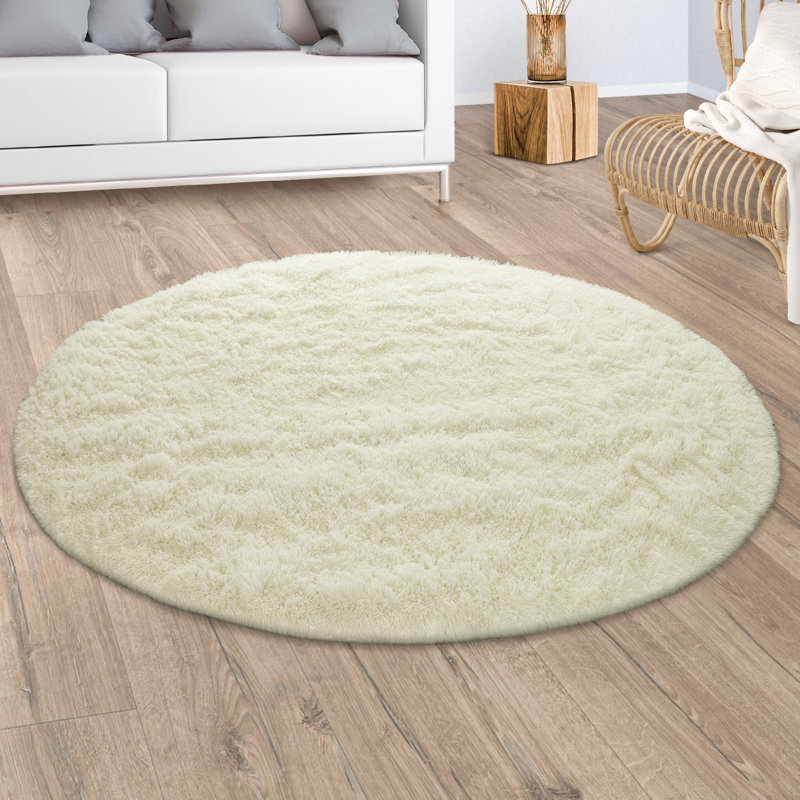 Buchman Solid Colour Hand Woven Area Rug, Round 200cm