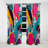 Pink And Turquoise Abstract Enigma I - Abstract Blackout Curtain - 1 Panel-112761712