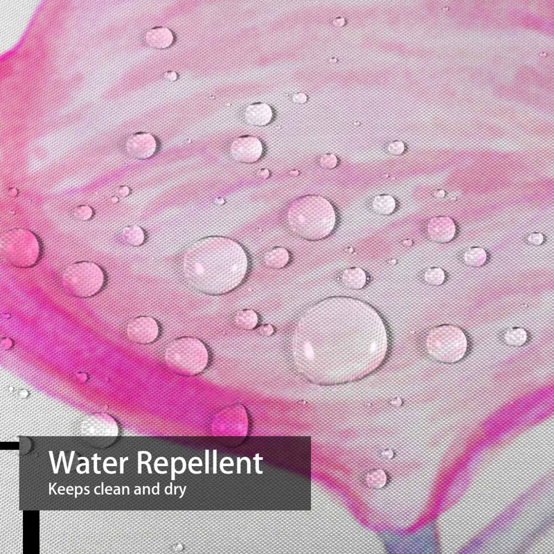 Rideau de douche aquarelle rose flamant rose avec 12 crochets, L 72 po x l 84 po