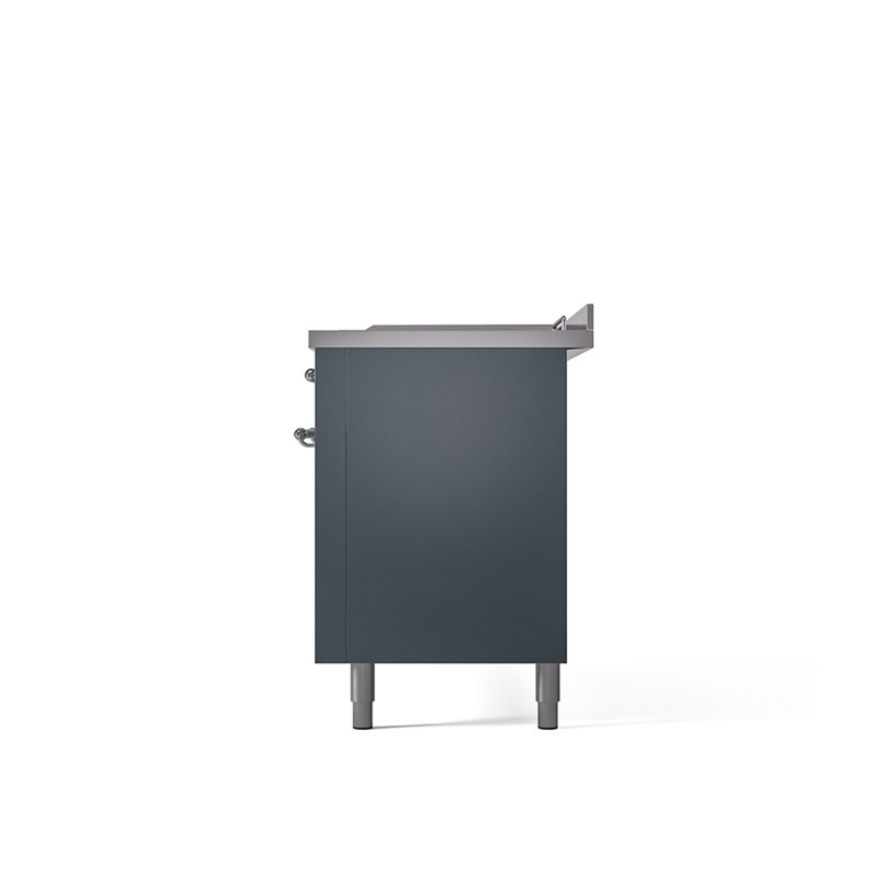 ILVE Nostalgie II 60 Dual Fuel Range, 5 Burners, Griddle, Frenchtop , Liquid Propane, Emerald Green/Copper