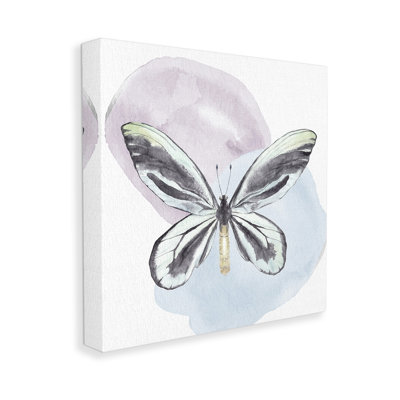 «Butterfly With Pastel Shapes» par Kim Allen sur toile