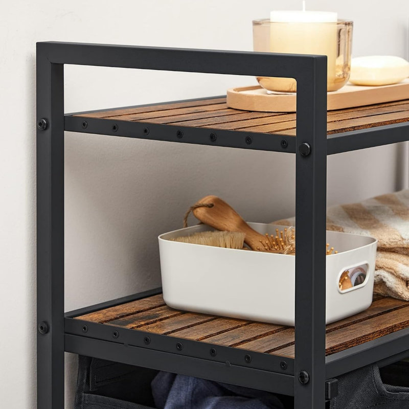 Steel Laundry Room Organiser, Black
