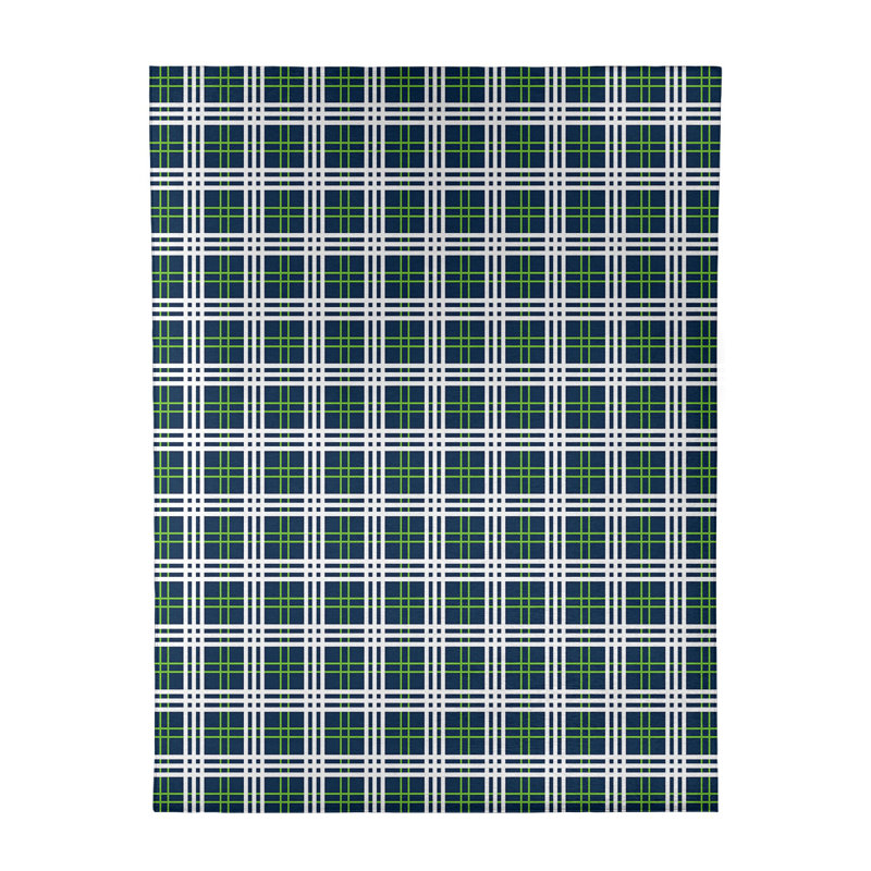 Tapis à carreaux bleu, Rectangle 8 pi x 10 pi