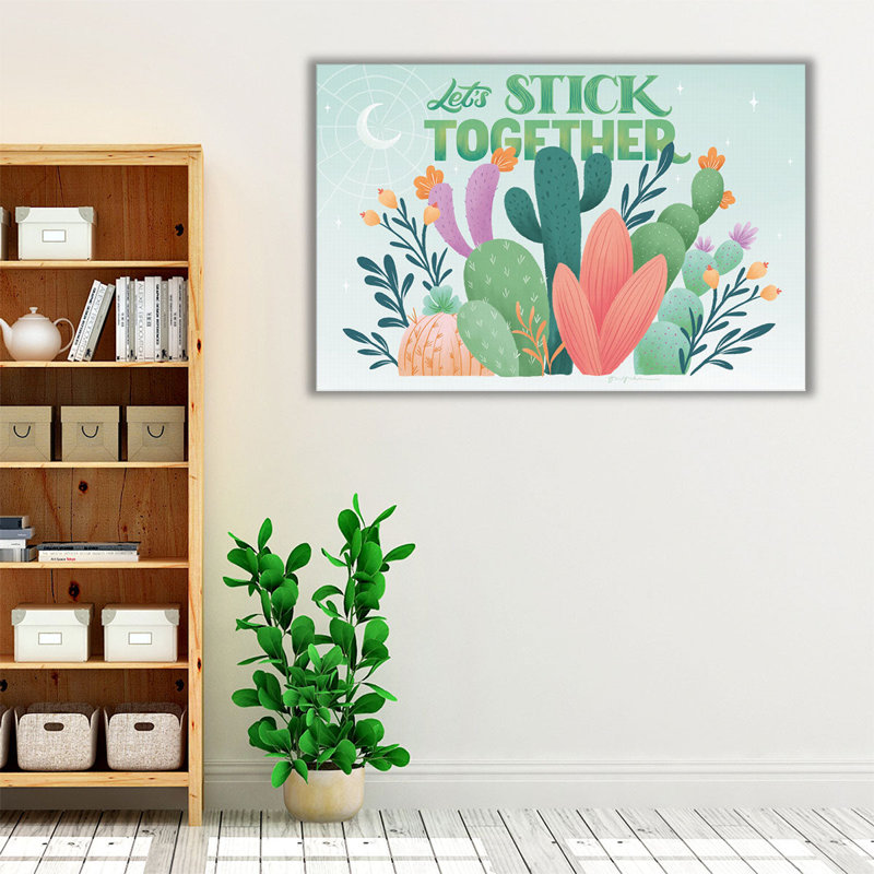 «Cactus Garden I», reproduction d'art sur toile, H 20 po x l 30 po