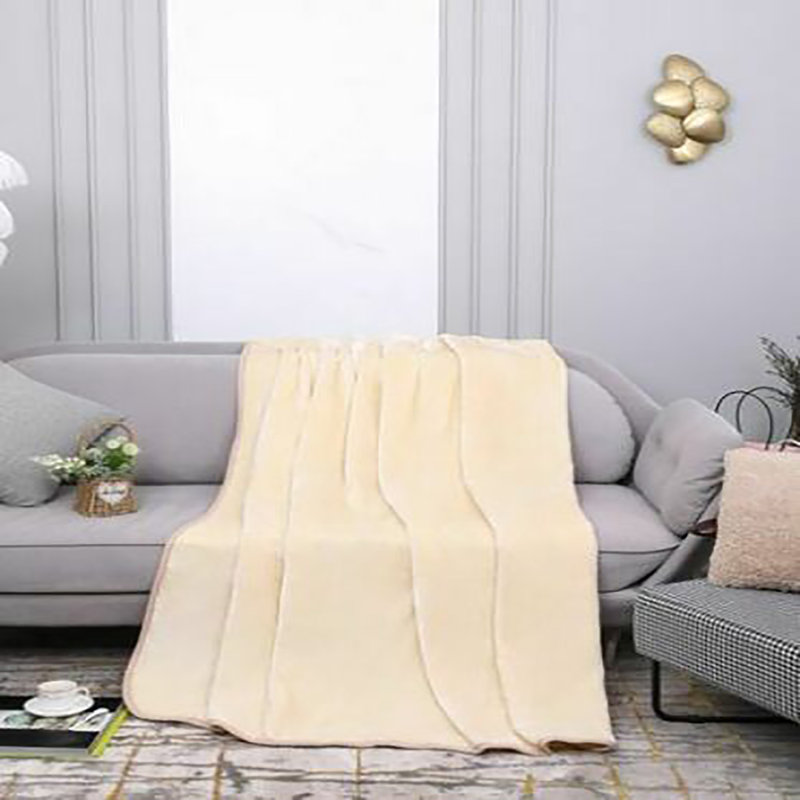 Erna Canora Grey Throw, W200 x L240cm, Cream