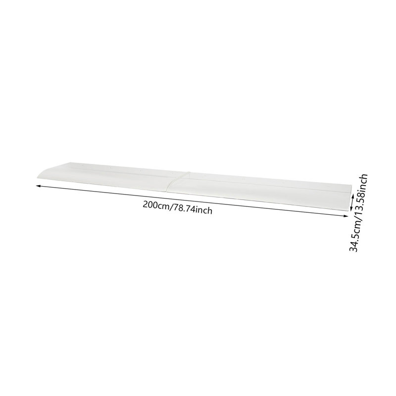 Slope Window Awning in Clear, 0.13" H x 78.7" W x 15.7" D