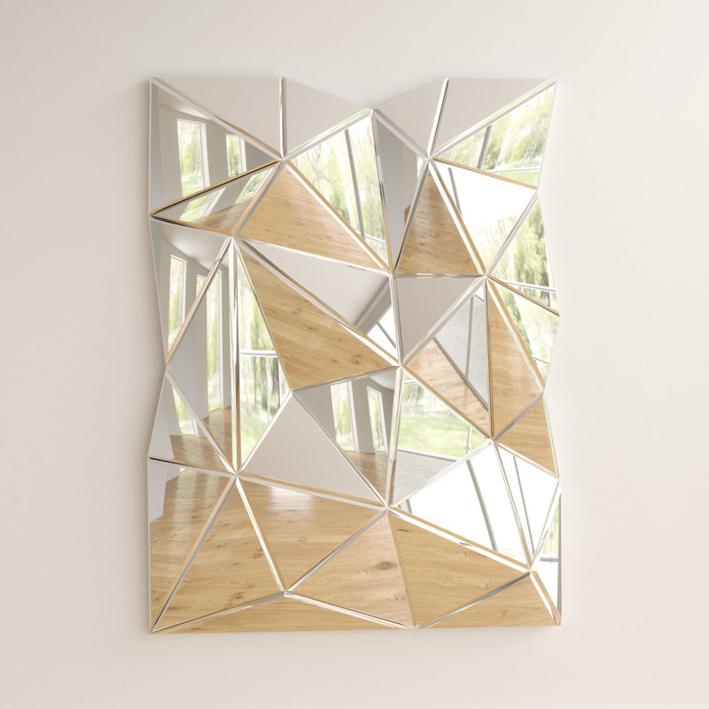 Prisma Wall Glass Mirror, 140 H x 105 W x 12 D