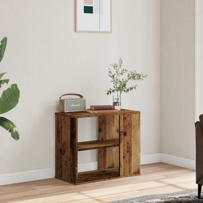 Maheer Solid Wood Floor Shelf End Table