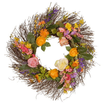 24" Spring Wildflower Wreath