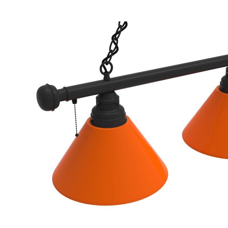 3 - Light Pool Table Lights Pendant, Black, Orange