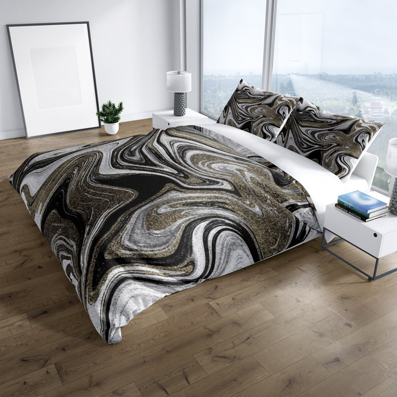 Abstract Duvet Cover, Queen Duvet Cover + 2 Shams