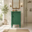Meuble-lavabo moderne autoportant de 45,7 cm avec lavabo, armoire de rangement avec porte, meuble-lavabo simple pour petits espaces, tablette réglable
