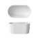 55"x27.6" Oval Bathtub with Chrome Overflow and Pop-Up Drain