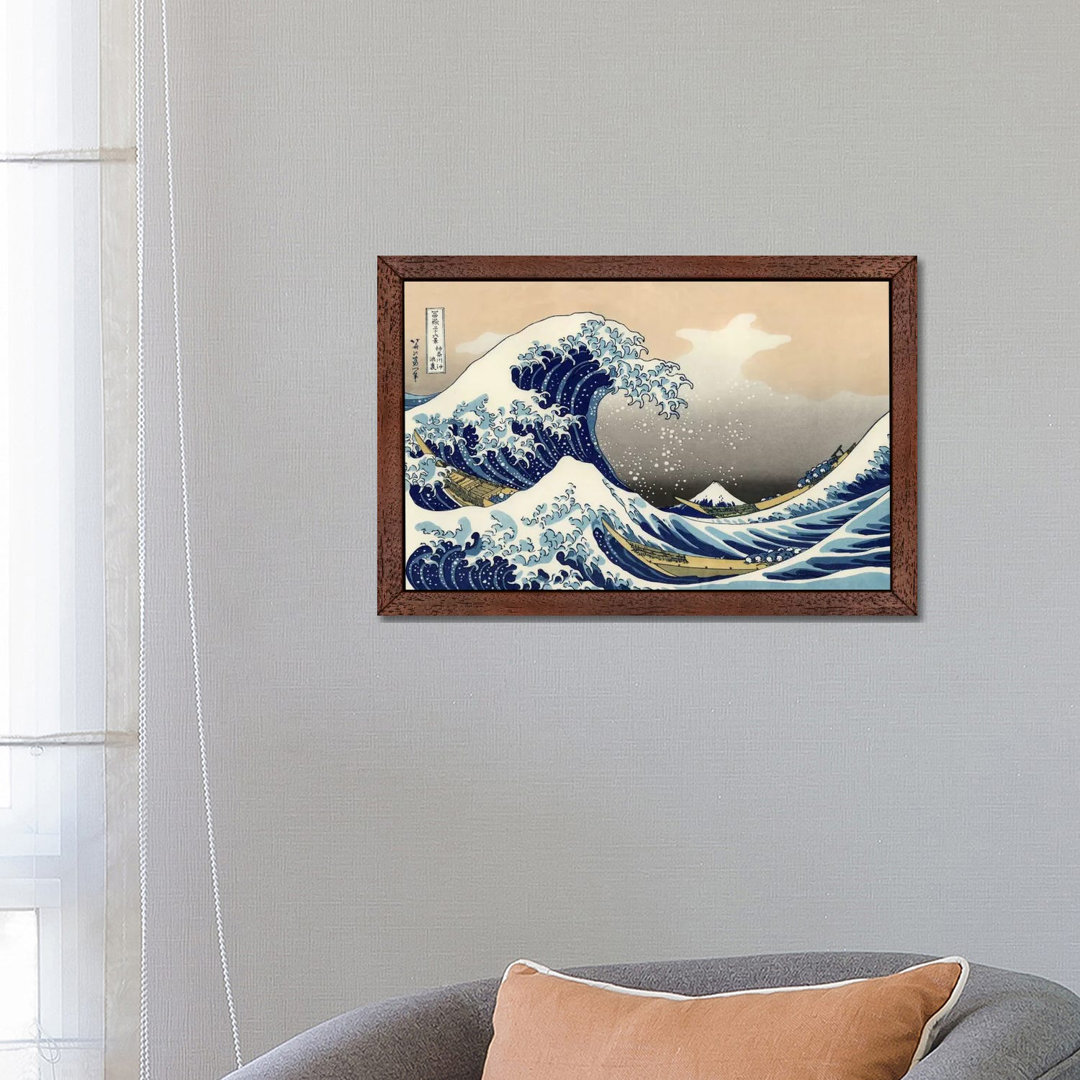 The Great Wave At Kanagawa, 1829 by Katsushika Hokusai - Wrapped Canvas Painting