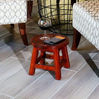 Repose-pieds Shyloh, tabouret en bois