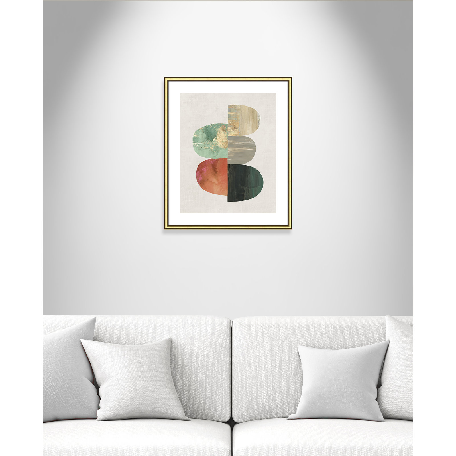 Evolving Energy I - Painting Print, Picture Framed Paper, 25.5" H x 21.5" W, Beige Wood