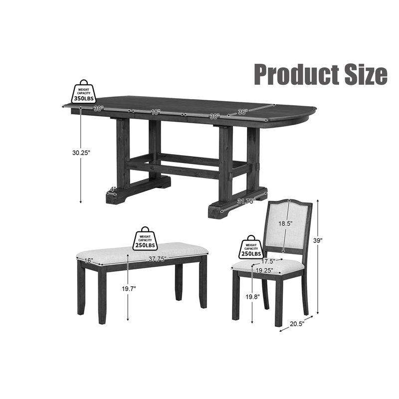 Ilany 6-piece Dining Table Set