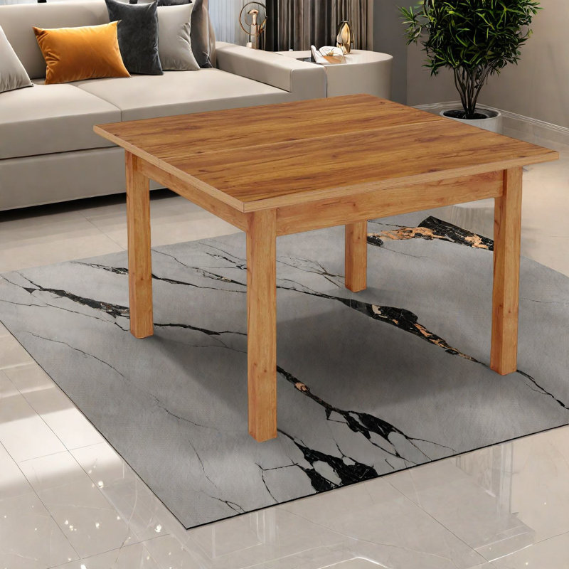 Tables de salle à manger compactes en bois de style rustique nordique pour petites cuisines