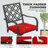7pcs Metal Patio Dining Set With Umbrella Hole, Swivel Chairs With Cushions-121840960