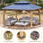 Hardtop Double Roof Solid Wood Gazebo, Dark Gray-110908956