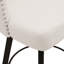 Tabouret de comptoir pivotant en lin rembourré avec pieds en métal-65747976
