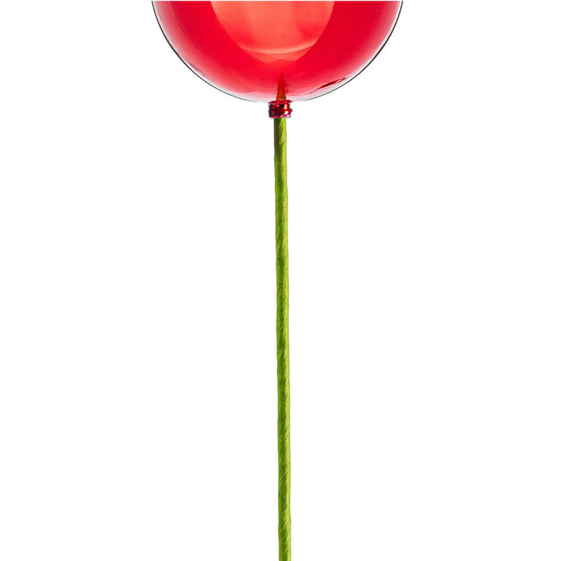 Vickerman 4" x 18" Shiny Ball Ornament Stick 6/Bag., Red