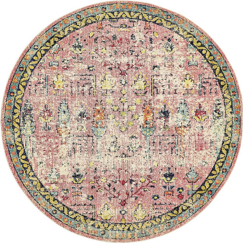 Ikat Indoor Rug, Round 8'
