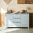 Sideboard with Wave Design - 3 Adjustable Shelves, 3 Drawers & Soft-Close Doors-1092764252