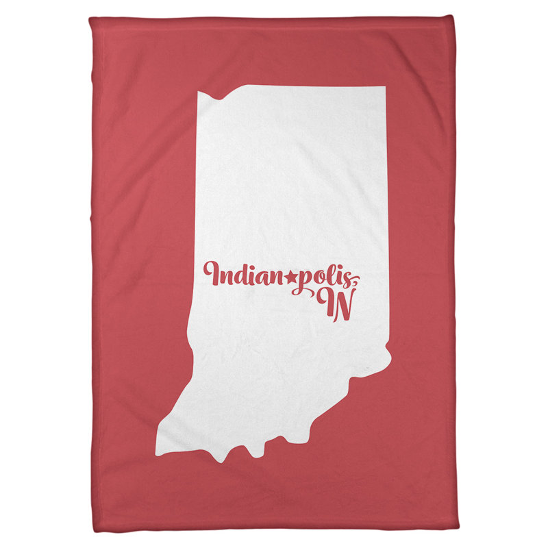 Couverture polaire indianapolis indiana, 50 po x 60 po, Rouge