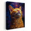 Celestial Orange Cat Dreamy Peaceful Abstract Cat Portrait Landscape Wall Art Print 1 Piece Wrapped Canvas Wall Art-1710326155