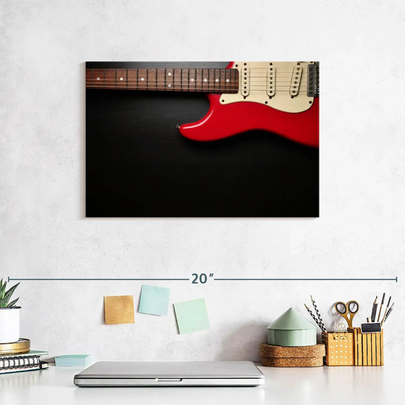 Guitare électrique Abarca Classic Red, H 8 po x l 12 po