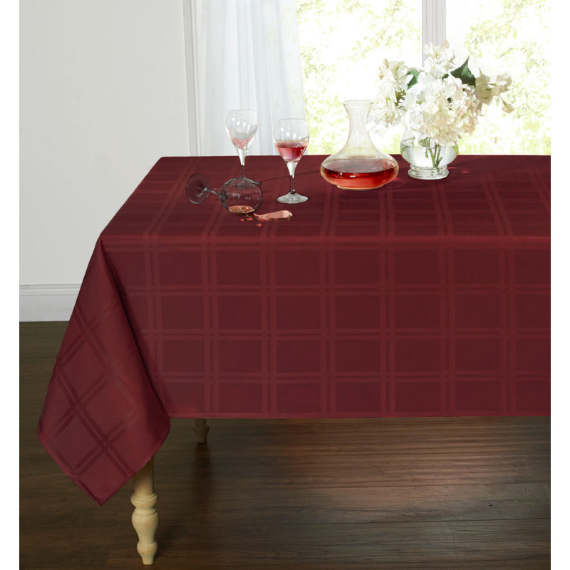 Huguley Tablecloth, Burgundy, 84" W x 60" L
