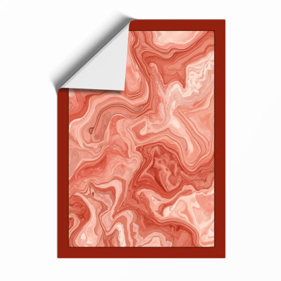 Flowing Coral Marble Abstract - Print