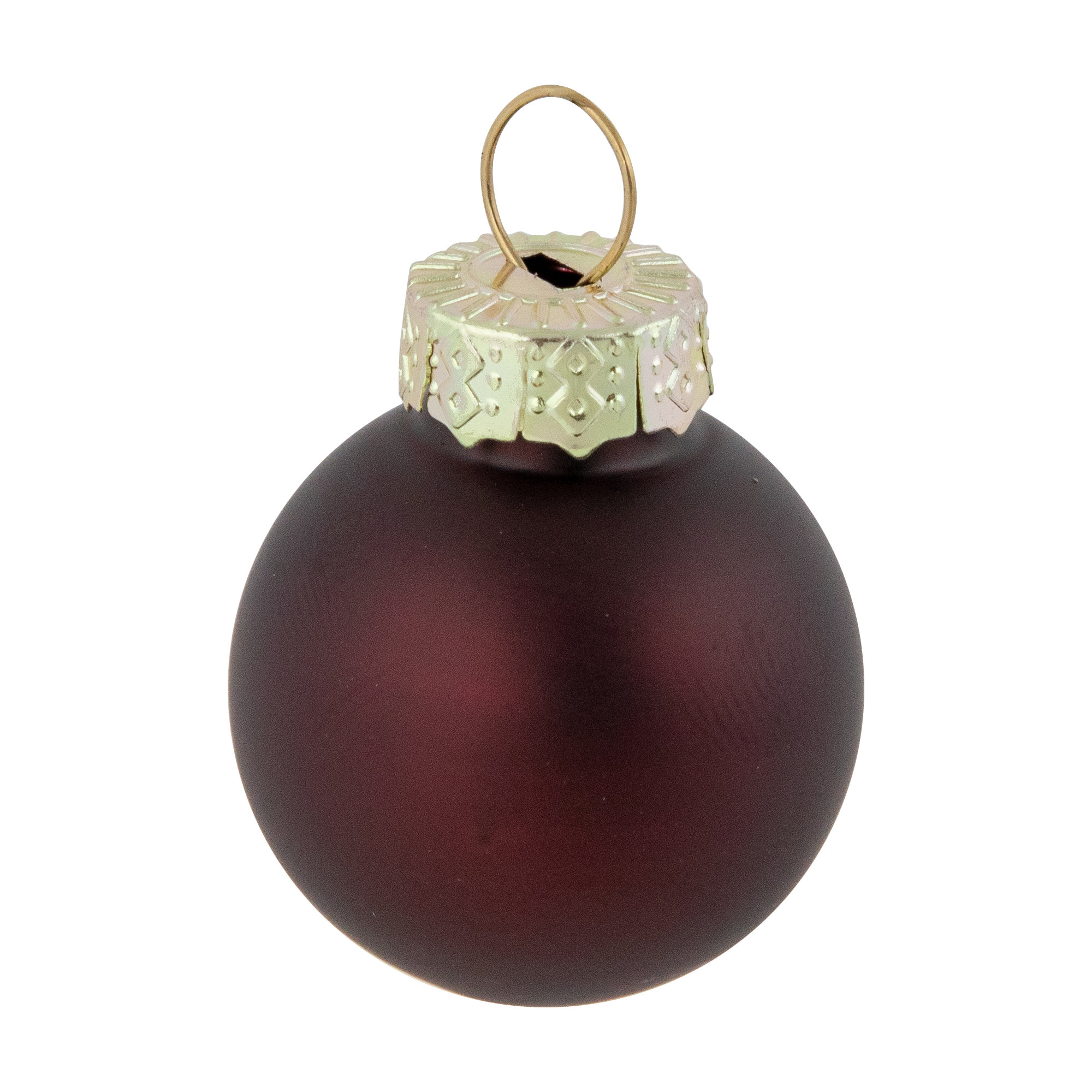 Christmas 22-Finish Glass Christmas Ball Ornaments, Burgundy