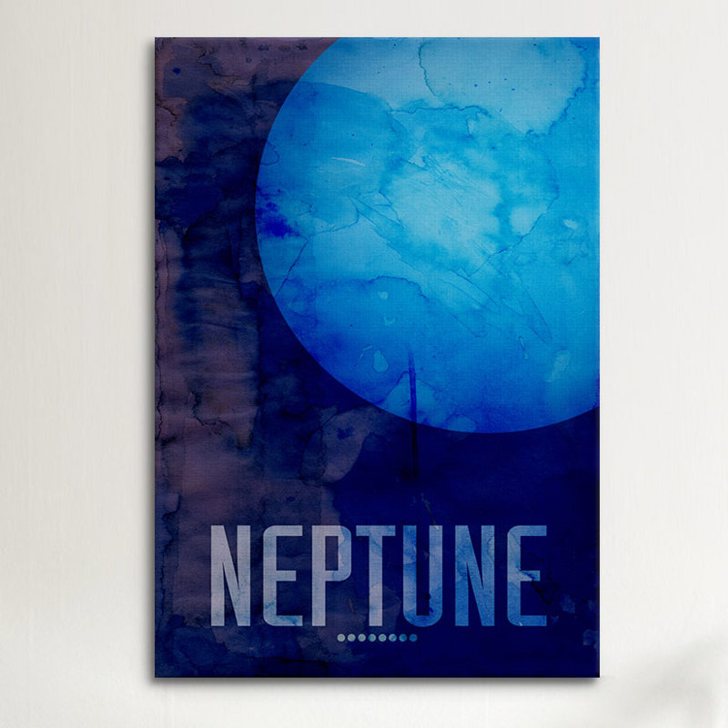 « the planet neptune »-impression sur toile sans cadre Michael Tompsett, H 40 po x l 26 po x P 1,5 po, Pas de tapis