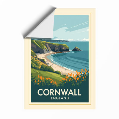 Postcard From Cornwall Vintage - Print