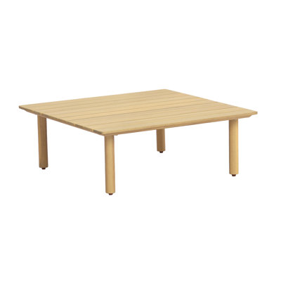 Table basse d'extérieur carrée en bois d'acacia
