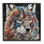 «Urban Wolf Graffiti Face Portrait» par Jen Seeley - peinture à cadre flottant sur bois