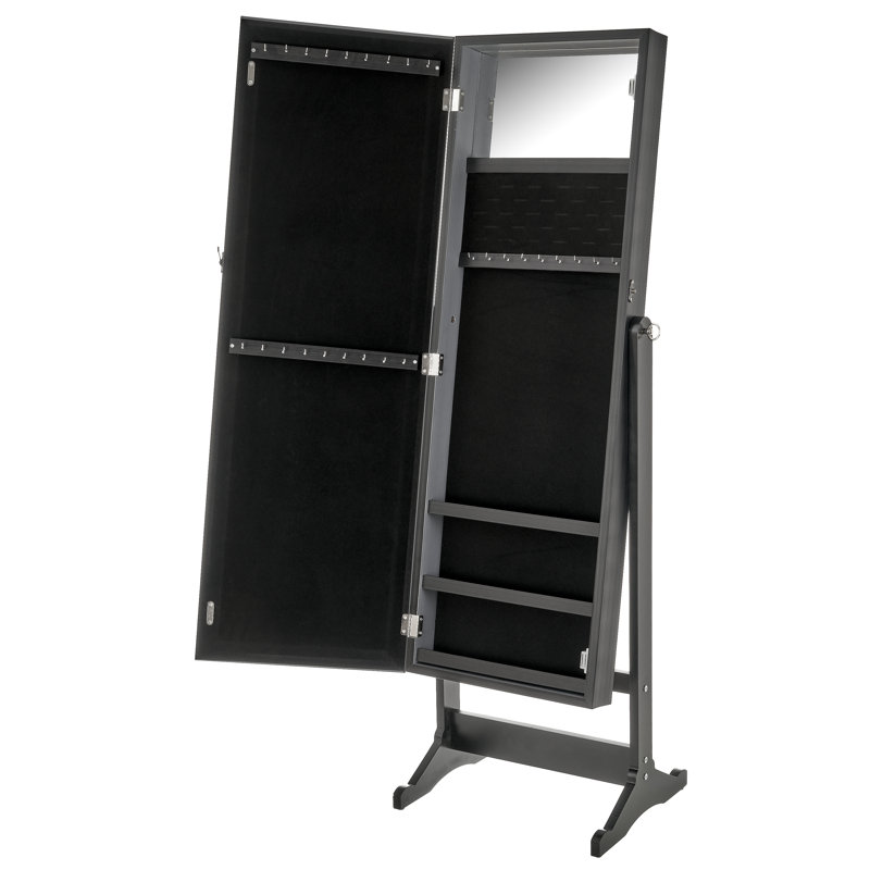 Dagny Freestanding Jewelry Armoire, Black