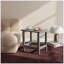 Table de bout extérieure Adirondack, table de bout pour patio en PEHD, brun