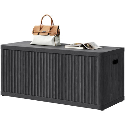 Cesiro 40.2"Modern Wood Bench, Multi-Functional With Hidden Storage