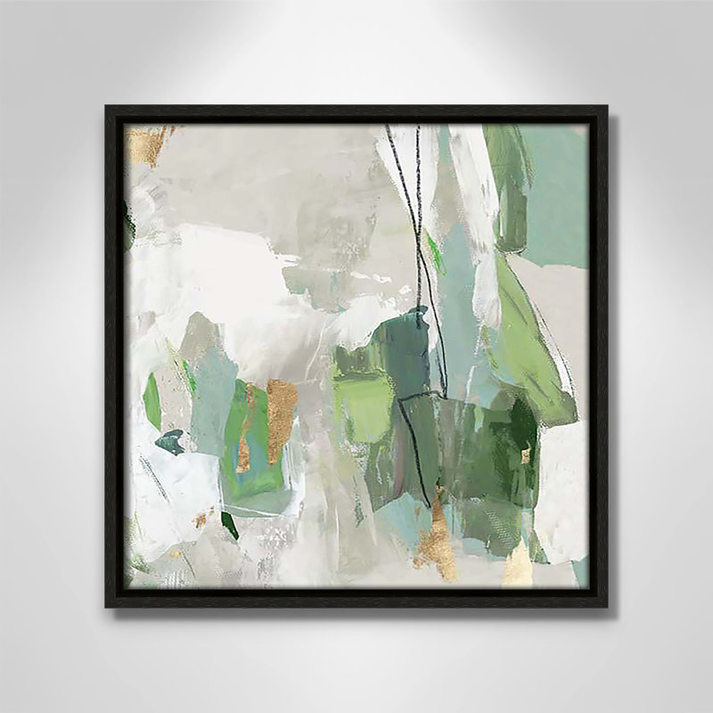 «Enchanted Emerald II» par Tom Reeves, Cadre flottant espresso, H 13,5 po x l 13,5 po x P 2 po