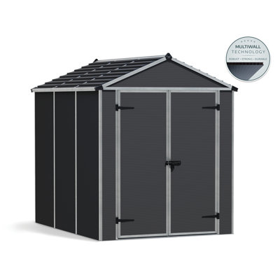 6 ft. W x 7 ft. D Plastic Apex Garden Shed